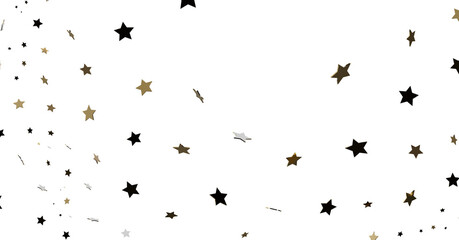Gold and Black Star Confetti