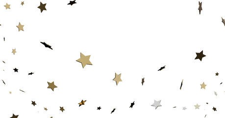 Gold and Black Star Confetti Scatter
