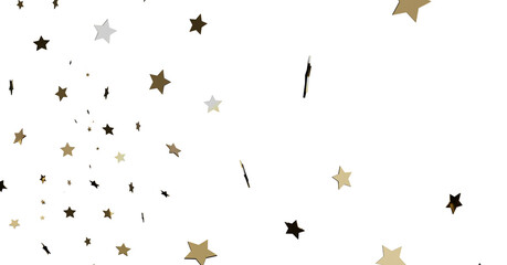 Gold and Silver Star Confetti Background