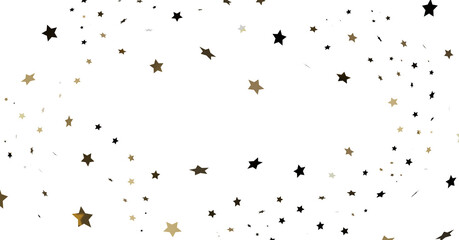 Gold and Black Star Confetti