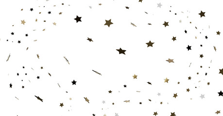 Gold and Black Star Confetti Background