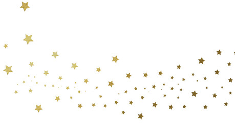Gold Star Dust Trail on White