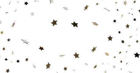 Gold and Silver Star Confetti