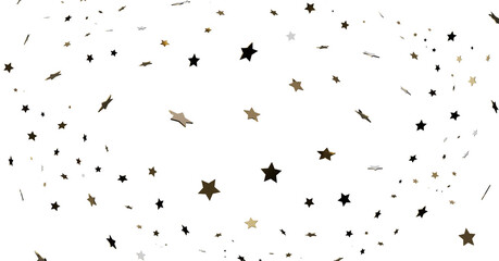 Gold and Black Star Confetti