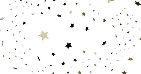 Gold and Black Star Confetti Background