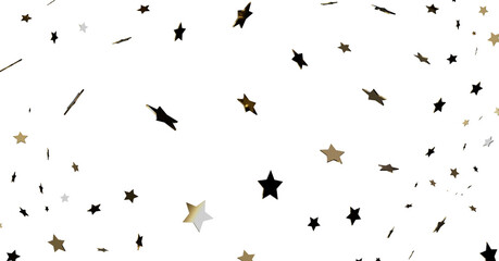 Gold Black Star Confetti Background