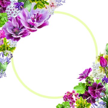 frame of flowers