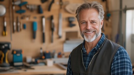 Fototapeta premium Skilled Craftsman in His Workshop