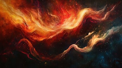 Incandescent astral plumes undulating with graceful momentum, radiant bursts akin to the detonation of distant worlds. The resplendent glow of this luminous phenomenon enveloped by the vast, infinite