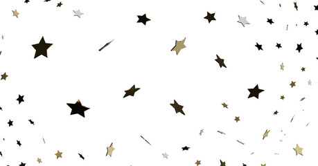 Gold and Black Star Confetti