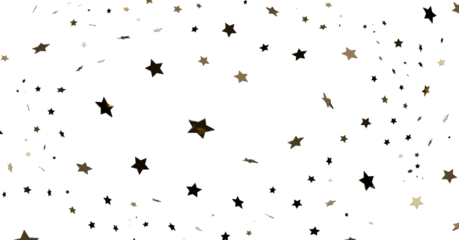Gold Star Confetti on White