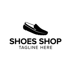 Simple shoes shop logo vector. Modern shoes shop icon.
