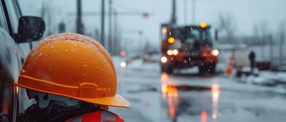 Safety First A Snowy Day in Construction