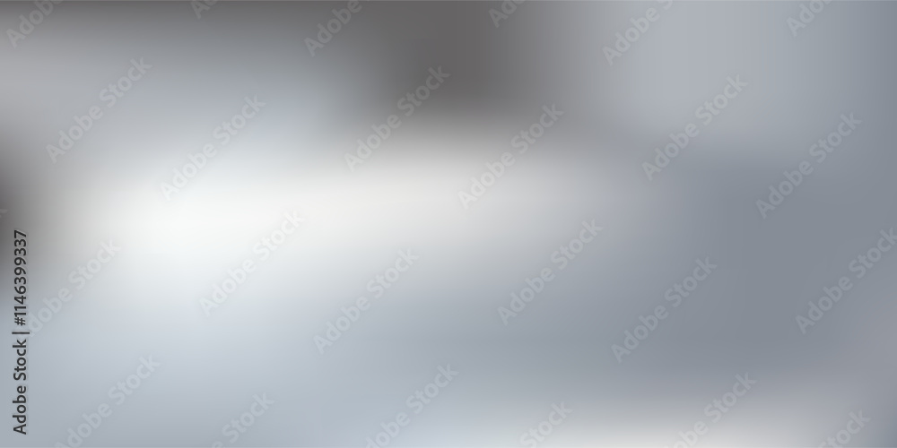 Fototapete silver foil background with metal mirror texture. chrome gradient surface with light gloss. vector a