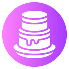 birthday cake gradient icon