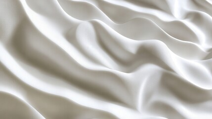 Obraz premium a seamless 3D wave pattern in white, with each wave creating soft, rolling curves across the surface.