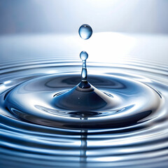 water droplets on white background