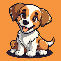 Elegant Silhouette Of A Dog Vector Illustration