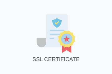 Ssl Certificate Vector, Icon Or Logo Sign Symbol Illustration 