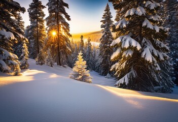 enchanting visuals snow covered pine trees stunning winter landscapes tranquil atmosphere glorious natural beauty, snowfall, nature, scene, white, forest