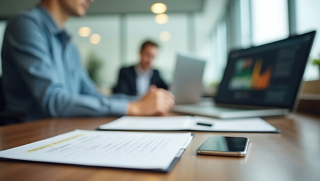 Advertisements for business purposes are often placed on office desks or tables as a means of effective internal communication._00001_