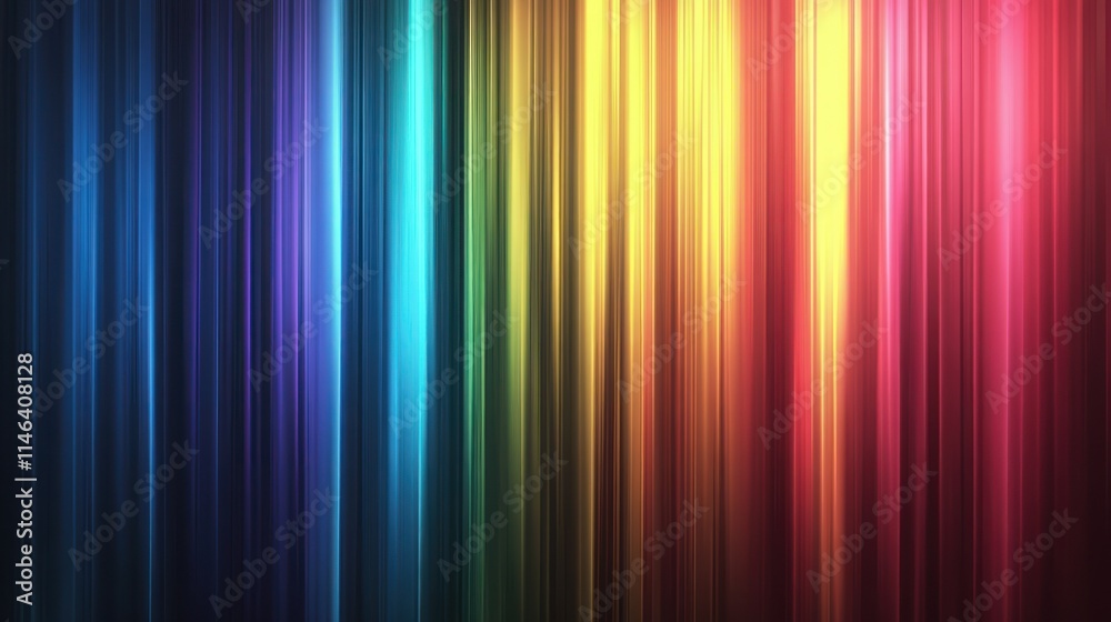 Aufkleber a vibrant gradient of vertical stripes in various colors, creating a dynamic visual effect.