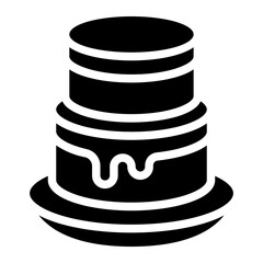 birthday cake glyph icon
