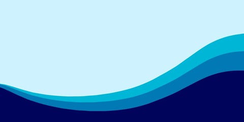 Abstract bussiness background with decorative overlapping waves with large copyspace area