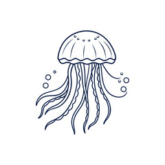 Jelly Fish Outline Art work