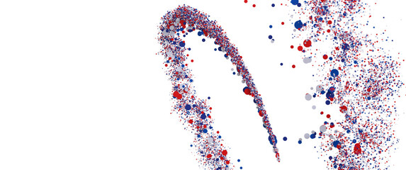 Patriotic design, celebratory, festive, vibrant, dynamic particles