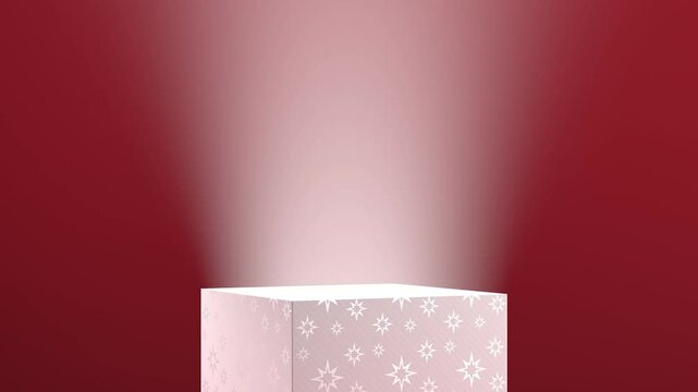 open gift box with light effect as template - 3d rendering 4k