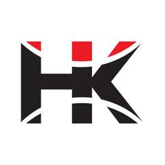 HK LOGO DESIGN VECTOR ILLUSTRATION TEMPLATE