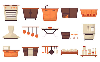 Kitchen Furniture Illustration Pack