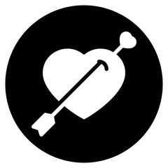 bow and arrow glyph icon