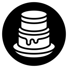 birthday cake glyph icon