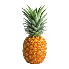 A whole pineapple with its leaves intact