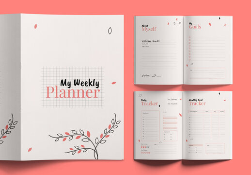 Personalized And Elegant Weekly Planner