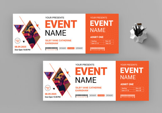 Party Event Ticket Design Template