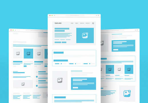 Modern Landing Page Wireframe Template