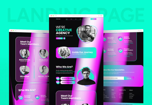 Creative Agency Website Landing Page UI UX Layout