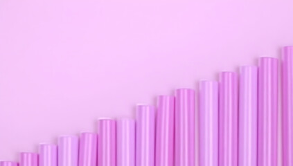 A collection of colorful purple straws arranged on a pastel background adds a playful touch to party and celebration settings._00003_