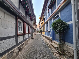 die schöne Höllengasse in Quedlinburg, Sachsen - Anhalt