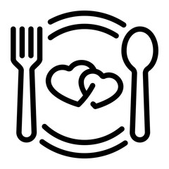 dinner line icon