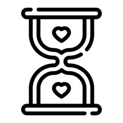 hourglass line icon