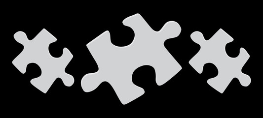 One puzzle piece standing alone. Vector Illustration.