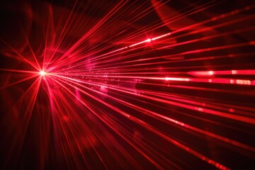 Obraz premium Abstract Red Laser Light Burst - Vibrant Illustration with Energy and Speed
