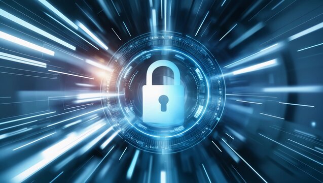 Data transfer and future technology, cyber security concept background, abstract hi speed digital internet. Motion blur. Abstract technology and cyber space environment 3D render