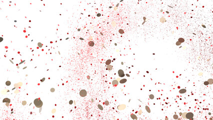 Red Brown Gold Confetti Burst Explosion Celebration Party