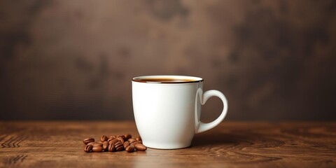A close-up shot of a steaming coffee cup with space for personalized image and text, customizable, digital mockup