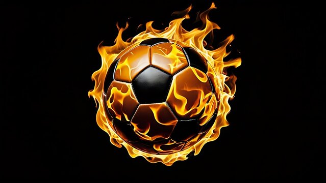 pallone da calcio  infuocato